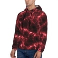 thumbnail image 2 of Bingfone Red Line Men'S Drawstring Hoodie Long Sleeve Pocket Sweatshirts-X-Large, 2 of 9