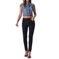 thumbnail image 2 of CHAQUETA DE JEAN CORTA CON MANGAS CORTAS PARA MUJER INSPIRADA EN CHIC, CON BOTONES, COLOR AZUL JEAN TALLA L, 2 of 6