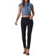 thumbnail image 2 of CHAQUETA DE JEAN CORTA CON MANGAS CORTAS PARA MUJER INSPIRADA CHIC, CON BOTONES, TALLA XL, AZUL JEAN, 2 of 6