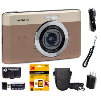 Kodak PIXPRO C1 Compact Digital Camera Brown + 32GB Memory Card +