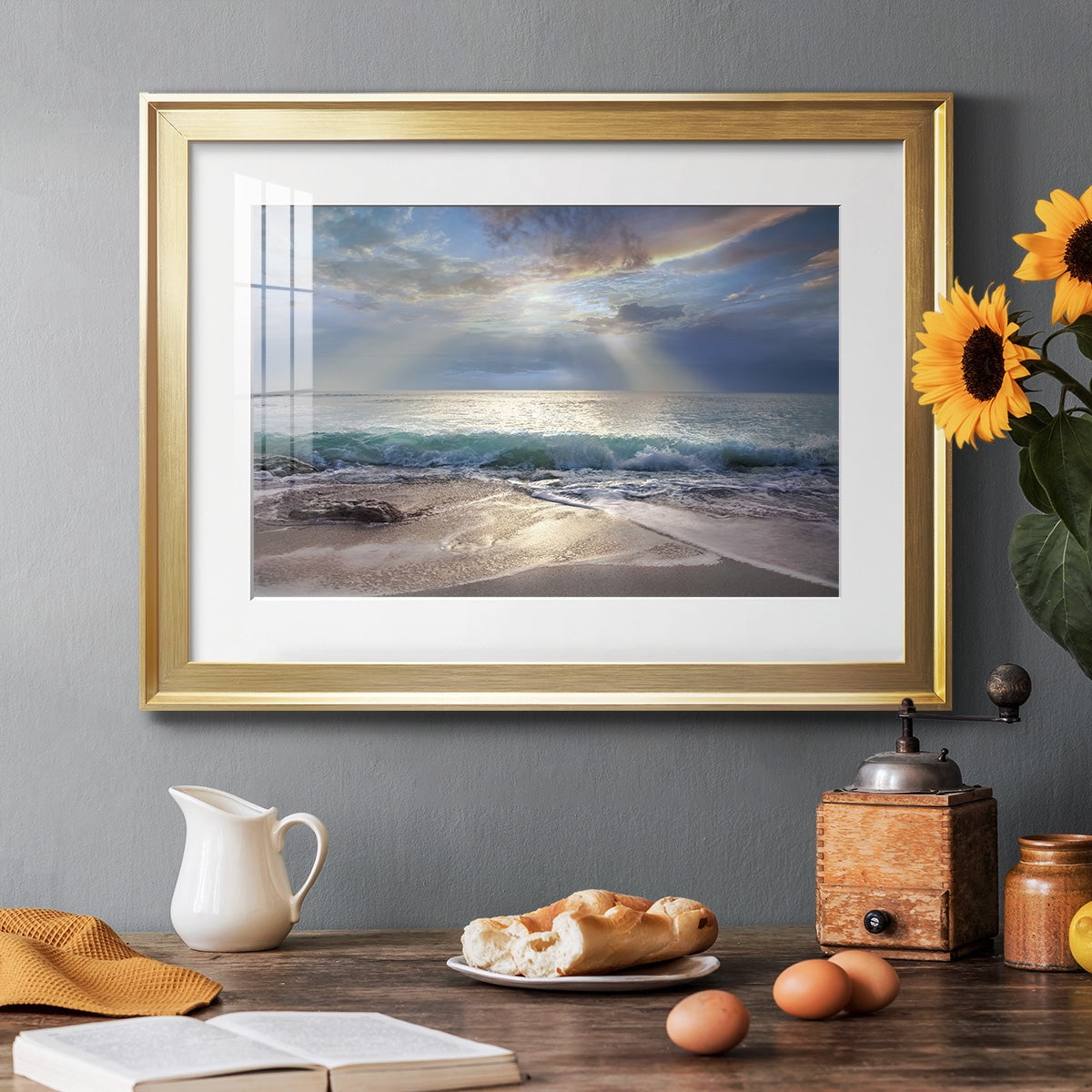 Aqua Blue Morning Premium Framed Print - Ready to Hang