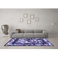 thumbnail image 3 of Ahgly Company Indoor Round Abstract Blue Contemporary Area Rugs, 7' Round, 3 of 4