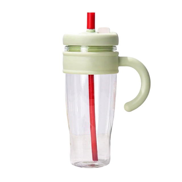 Leodye 1pcs Large Capacity Straw Drop Proof Portable Water Cups, Reusable Cup for Iced Coffee, Tea, Juice, Boba, Smoothies