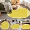 thumbnail image 5 of Round Rugs 5Ft, Yellow Retro Greek Key Round Area Rug Washable Indoor Throw Carpet, Geometric Greece Ancient Rustic Soft Non Slip Circle Rug for Cabinet Bathroom Home Decor Aesthetic, 5 of 8