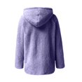 thumbnail image 6 of WTOBBY Women's Oversized Zip Up Hoodie with Fleece Lining, Long Sleeve Pullover Sweatshirt for Fall, Casual and Comfortable Jacket Style,Purple S, 6 of 6