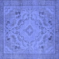 thumbnail image 1 of Ahgly Company Indoor Square Oriental Blue Industrial Area Rugs, 6' Square, 1 of 4