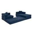 thumbnail image 2 of 108" Modular Sectional Sofa with L-Shape Chaise, Boneless Cloud Couch with Deep Seat, Sponge Compression Sofas No Assembly Required, Modern Sofa Fold-Out Sofa Bed, With Removable Backrest (Blue), 2 of 10