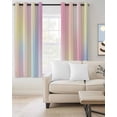 thumbnail image 2 of Pink Purple Blackout Curtains 39 Inches Long for Bedroom, Modern Colorful Ombre Abstract Tie Dye Art Thermal Insulated Room Darkening Black Out Window Curtain Panels Grommet Drapes for Living Room, 2 of 8