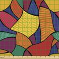 thumbnail image 2 of Colorful Upholstery Fabric by the Yard, Vivid Mosaic Composition with Wavy Lines and Zigzag Details Native Cultural Design, Decorative Fabric for DIY and Home Accents, Multicolor by Ambesonne, 2 of 5