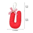 thumbnail image 3 of HomeDM 26 Letter Ornaments, Hanging Xmas Pendant for Christmas Tree Decor Xmas Alphabet Letters for Party Wreaths Home Decor (U), 3 of 5