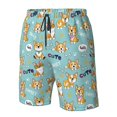 thumbnail image 4 of Lsque Cute Dogs Corgi Pattern Men's Swim Trunks Hawaiian Beach Bathing Suit Swimsuits Beach Quick-Dry Shorts with Pockets-3X-Large, 4 of 4