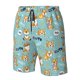 thumbnail image 4 of Fotbe Cute Dogs Corgi Trajes de Baño Estampados para Hombre, Shorts de Verano de Secado Rápido, Ropa de Playa, Bañadores-Small, 4 of 6
