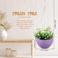 thumbnail image 4 of Self-Watering Hanging Planter, Indoor Outdoor Garden Flower Plant Pot Container with Drainer and Hanging Chain, 4 of 9