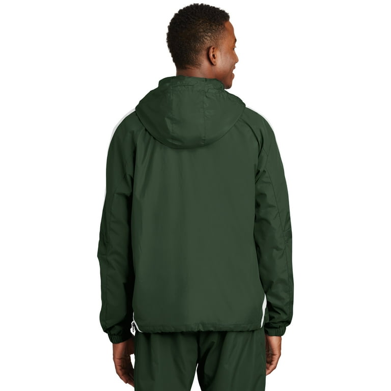 Sport Tek Colorblock Raglan Anorak 4XL Forest Green White