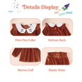 thumbnail image 5 of Yaoqi 4T Toddler Girl Outfit Set 5T Child Girls Winter Clothes Ruffle Long Sleeves Pullover Top Solid Color Pants 2pcs Clothing Brown, 5 of 6
