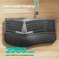 thumbnail image 3 of Teclado ergonómico inalámbrico Nulea RT05 Split con reposamuñecas, 3 of 7