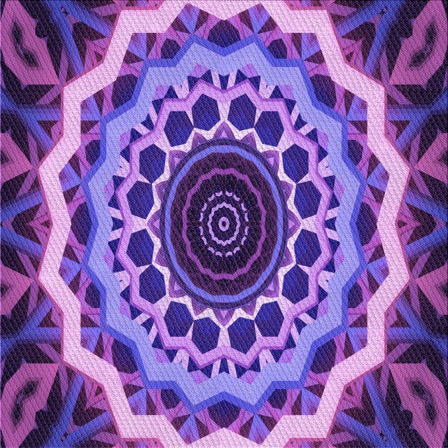 Ahgly Company Machine Washable Indoor Square Transitional Heliotrope Purple Area Rugs, 4' Square
