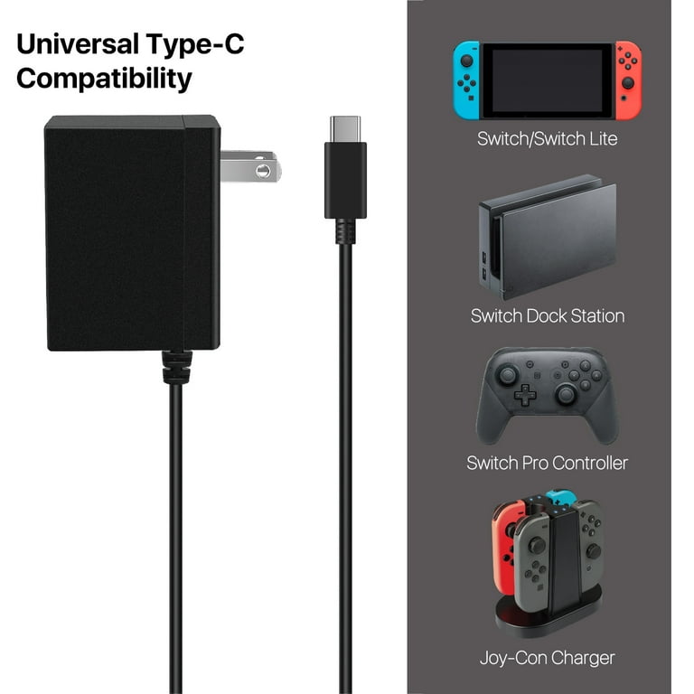 AC Adapter Charger for Nintendo Switch Supports TV Mode & Dock Station  YCC-SW001