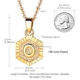thumbnail image 5 of FOCALOOK Gold Plated Initial Necklace for Women Men Hexagon Capital Letter O Pendant Necklace 18 Inch Adjustable Link Chain, 5 of 10