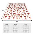thumbnail image 3 of Fotbe Red Mushroom Manta de Franela Acolchonada con Estampado, Súper Suave y Esponjosa, Extra Grande para Sofá, Cama, Uso Todo el Año-60"x50", 3 of 7