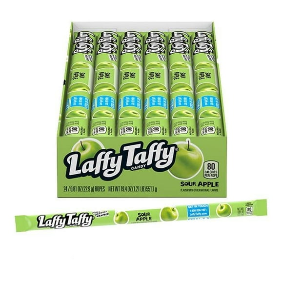 0.81 oz Laffy Taffy Stick, Sour Apple - Case of 24