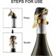 thumbnail image 3 of Champagne Stopper, 2pcs Stainless Steel Champagne Bottle Plug Sealer For Cava Prosecco Sparkling Wine Stopper TY, 3 of 5