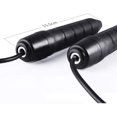 thumbnail image 3 of Jump Rope Fitness Workout Jumping Bearing Rope Exercise Skipping Rope for Adults Men Women - Black, 3 of 8