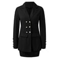 thumbnail image 5 of Womens Long Sleeve Two Skirt Suit Solid Color Two Piece Womens Skirt Suit Dress Swim Suits Skirt And Top Set for Women High Midi Skirt Suits for Women Skirted Swimsuits Women Swimming Suit Dress Women, 5 of 5