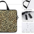thumbnail image 3 of Werpe Leopard Print Diving Fabric Laptop Handle Bag Computer Protect Case 10inch, 3 of 5