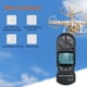 thumbnail image 2 of Anemómetro digital portátil 8 en 1 Velocidad del viento/temperatura/humedad/viento frío/índice de calor/punto de rocío/presión barométrica/medidor de altitud con retroiluminación LCD - Negro, 2 of 8