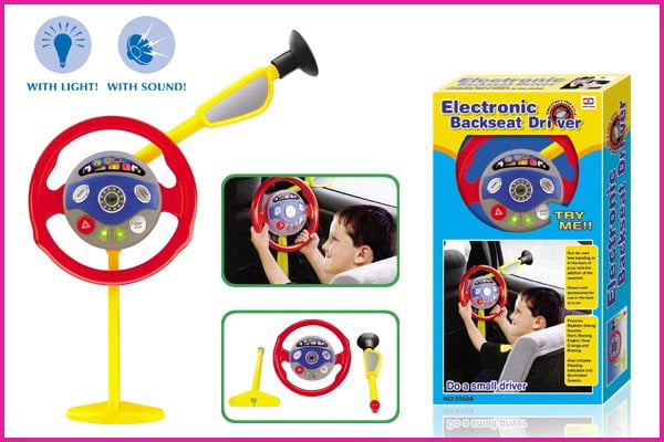 child's back seat steering wheel