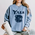thumbnail image 3 of Yale Bulldog Distressed - Women's Lightweight Garment Dyed Sweatshirt, 3 of 11