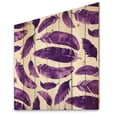 thumbnail image 2 of Designart 'Ethnic VIolet Feathers On White' Bohemian & Eclectic Print on Natural Pine Wood, 2 of 5