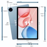 XGODY Q17 Android 15 11 Smart Tablet | 16GB RAM +256GB ROM +1TB Expandable | 8000mAh Battery | 8MP + 13MP Dual Camera | 1080P HD Touch Screen | 1.15lb/Blue Metal Body