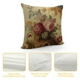 thumbnail image 4 of COMIO  Vintage Floral Elegant Victorian Rustic Grunge Throw Pillow Covers Cozy Square Throw Pillowcases Home Decorative for Bed Couch Sofa Living Room Cushion Cover, 4 of 5