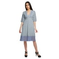 thumbnail image 1 of Moomaya Robe Imprimée Longueur Genou pour Femmes Grande Taille Vêtements Décontractés Tenue d'Été, 1 of 4