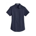 thumbnail image 5 of Port Authority Adult Female Women Plain Short Sleeves Shirt True Navy 3X-Large, 5 of 6