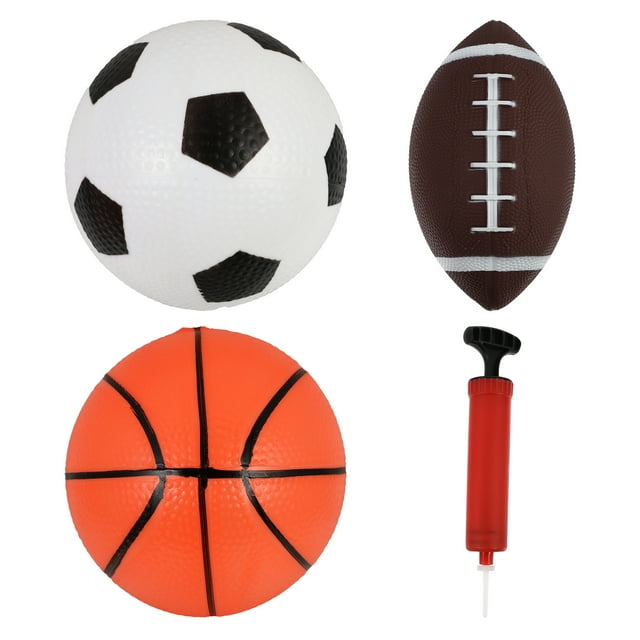 juegos/6 uds. Pelota inflable juguetes Rugby pelota de fútbol y baloncesto con 2 bombas FRCOLOR Hogar10468845