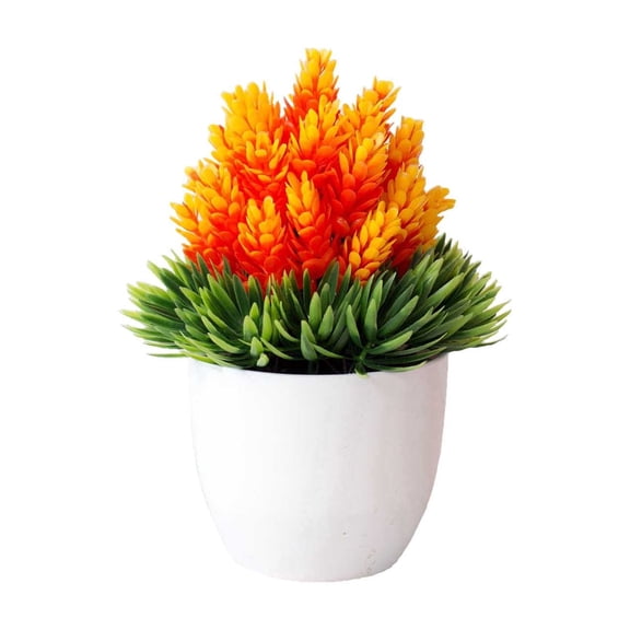 Artificial Flowers Faux Plant in Pot, Plastic Simulation Bonsai for Home Decor, Living Room Table Centerpiece, Farmhouse Office Shelf Decoration