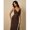 Brown, variant on Poéselle Womens Knit Maxi Dress V-Neck Open Back Brown Summer