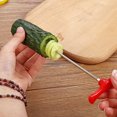 thumbnail image 2 of Cuchillo en espiral para frutas, cuchillo en espiral, enrollador de verduras, desplazador mágico de acero inoxidable, modelo creativo, cuchillo para pepino y fruta, 2 of 5