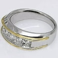 thumbnail image 3 of 2Ct Round Cut Diamond Lab Created Wedding Men's Band Ring 14K Yellow/White Gold Plated Silver, 3 of 3