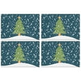 thumbnail image 1 of Merry Christmas Snowflake Xmas Tree Placemats Set Of 4 Heat-resistant Placemats 12 X 18 Inch Holiday Fashions Dining Table Place Mats for Kitchen Dining Table,Kitchen Table Mats, 1 of 5