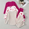 thumbnail image 3 of Mnyotv Toddler Baby Girl Clothes Fall Long Sleeve Sweater Top and Matching Pants 6Pcs Winter Outfits Sets Size 2-3 Years, 3 of 6