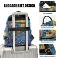 thumbnail image 4 of JIALIOU Mini Backpack Purse for Women Quilted Casual Daypack Small Travel Shoulder Bag, Peacock Feather, 4 of 7