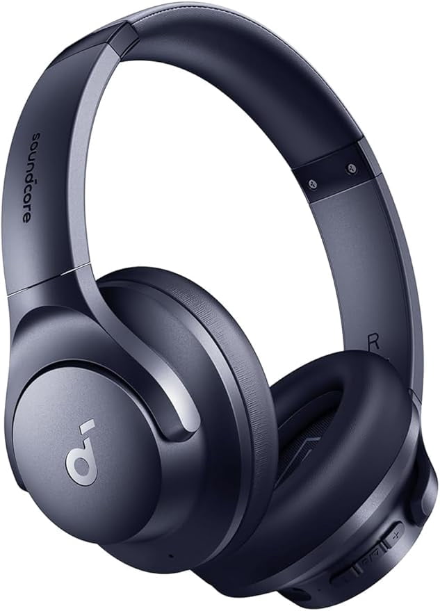 Restored like new soundcore by Anker Q20i Hybrid Active Noise Cancelling Headphones, Wireless Over-Ear Bluetooth,Customize via an App, Transparency Mode (Refurbished)
