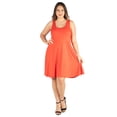 thumbnail image 2 of Plus Size Fit N Flare Tank Mini Dress, 2 of 9