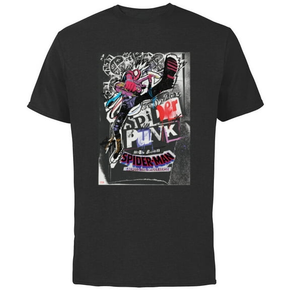 Marvel Spider-Man: Across the Spider-Verse Hobie Poster - Short Sleeve Cotton T-Shirt for Adults - Customized-Black