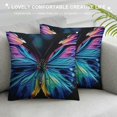thumbnail image 3 of Charming Butterfly Print Decorative Throw Pillow Covers Corduroy Cushion Covers Soft Throw Pillow Case Sofa Pillow Case Square Cushion Case for Living Room Bed Couch Car Home Decor, 3 of 5