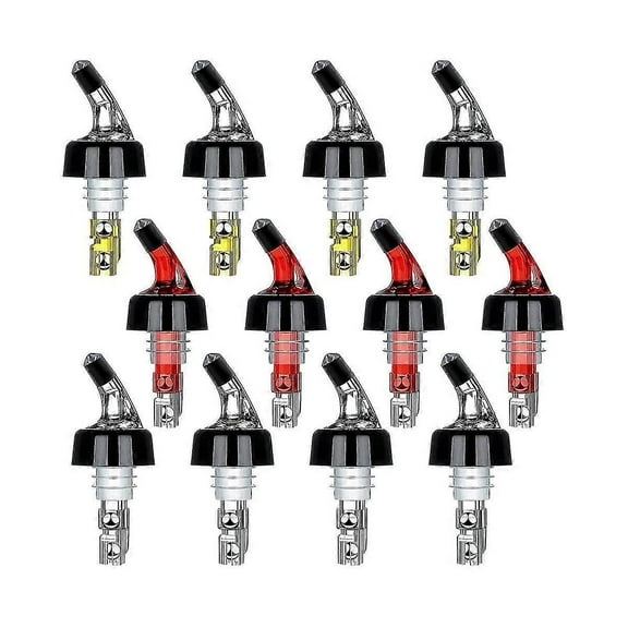 Measured Liquor Bottle Pourers, Set Of 12 Quick Shot Spirit Measure Pourer Spouts 30ml Automatic Dispenser Home Bar